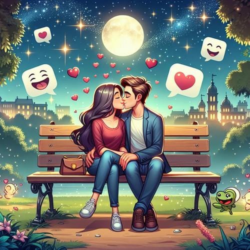 Kuss als Ausdruck nonverbaler Liebe und Kommunikation in Beziehungen