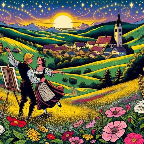 Liebe ist der Himmel der nie dunkel wird und inspiriert Generationen in Lichtenhain