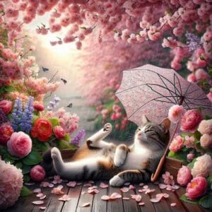 Spruch von David 🌸 Wenn der Frühling kommt und du merkst, dass der innere Schweinehund auch blüht, dann weißt du: Der innere Frühling ist eher wie eine Katze. Stur, faul und wählerisch, was motivierende Gedanken angeht. Aber hey, Katzen landen immer auf den Füßen. Also, mach wie der Frühling, blühe, auch wenn es regnet! 🌸