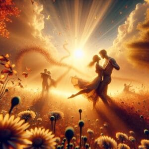 Zitatvon Finnian 🌹 In der Wärme des Sommers, wo Sonnenstrahlen wie goldene Fäden unsere Herzen berühren, tanzen wir im Takt der Liebe, ein ewiger Reigen aus Vertrauen und Hoffnung. Jede Umarmung ist ein stilles Versprechen, dass selbst wenn die Blätter fallen, unsere gemeinsamen Träume stets blühen werden. So wie der Sommer die Blumen küsst, so erblüht die Liebe in uns, unvergänglich, sanft und voller Glanz. 🌺