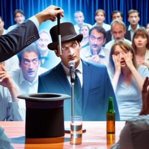 Zitatvon Julia 😄 Das Einfühlungsvermögen ist wie ein Magier, der auf einer Comedy-Show versucht, ernst genommen zu werden nur um am Ende festzustellen, dass die Pointe immer auf sich selbst gerichtet ist. 😄