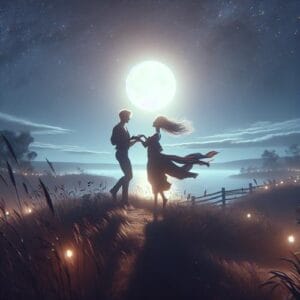 Spruchvon Lena 💖 In der sanften Umarmung der Nacht, wo Sterne unseren Weg erleuchten, flüstert der Wind von der ewigen Liebe. Ihre Melodie ist zart und doch kraftvoll, ein Flüstern des Herzens, das niemals verstummt. Lass uns tanzen im Takt des Mondscheins und die Liebe in jedem Herzschlag finden. 💫