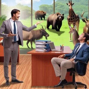 Spruch von Lulu 😜 Arbeit ist wie ein guter Witz: Beides versteht nicht jeder, aber beide sind irgendwie nötig, um die Langeweile zu vertreiben. Schließlich ist es Satire, wenn du zum Chef sagst, dass du Arbeitstiere liebst - vor allem im Zoo. 😈