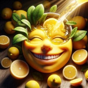 Zitat von Moritz ☀️ Wenn das Leben dir Zitronen gibt, misch sie mit Sonnenstrahlen und einem Lächeln. Das Geheimnis? Die Hoffnung, dass selbst der saure Moment im hellen Licht zum Limonaden-Festival wird. 😄