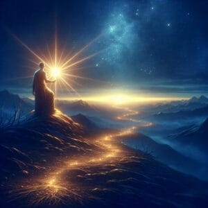 Spruchvon Philip 🌟 In der Stille des Augenblicks entfaltet sich Weisheit wie ein leuchtender Stern, der den Weg durch endlose Dunkelheit weist und in jedem Herzen eine Flamme der Hoffnung entzündet, die unaufhörlich brennt. 🌟