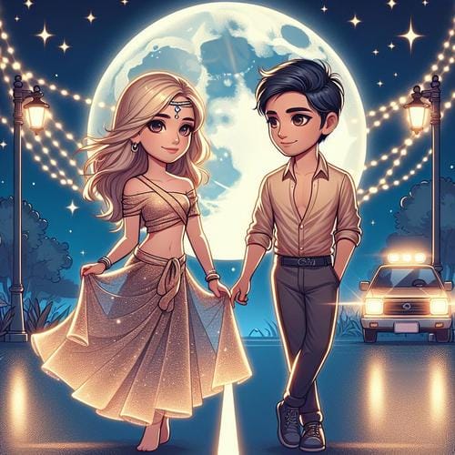 Zwei Seelen im Schicksalsabenteuer der Liebe entdecken Glück