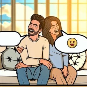 Humor als Brücke: Lachen stärkt Beziehungen Humor, Lachen, Beziehungen, gemeinsames Lachen, Glück