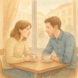 Unsicher beim ersten Date? Finde alltagsnahe Gesprächsthemen, löse peinliche Pausen und starte entspannter ins Kennenlernen. 💬 erstes date gesprächsthema,gesprächsthemen kennenlernen,peinliche stille date,smalltalk beim date,dating tipps gespräch
