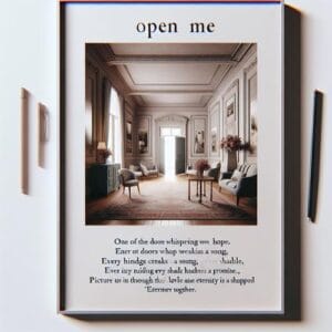 Spruchvon Celeste ✨ In einem Raum voller Türen entdecke ich die Hoffnung, die flüstert: Öffne mich, und finde die Liebe, die du suchst. Jedes Scharnier knarzt ein Lied, jeder Griff ein Versprechen. Lass uns durch diese Tür gehen, wo Romantik in jedem Schatten tanzt und wir die Ewigkeit zusammen gestalten. 🌹