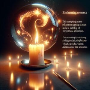 💫 In einem flüchtigen Augenblick, in dem Magie unsere Herzen berührt, tanzt das Licht der Kerze wie ein Versprechen ewiger Zuneigung und entfacht eine Flamme, die das Universum mit ihrer Wärme erfüllt. 💫