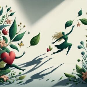Hoffnung im Schatten: Blühendes Herz und Frieden Zitat-von-Elisa424-tafsdesign.de