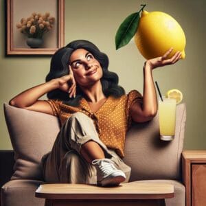 Spruchvon Evangeline 😀 Wenn das Leben dir Zitronen gibt, mach Limonade daraus – aber vergiss nicht, dich erstmal auf dein gemütliches Sofa zu setzen und darüber nachzudenken, wie man diese Limonade mit einem Schuss Humor verfeinert. Denn manchmal ist der beste Plan, einfach Spaß zu haben! 😄