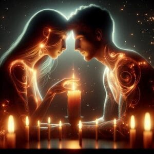 💖 Im sanften Kerzenschein trafen sich ihre Blicke, und die Welt begann zu funkeln, als ob jeder Moment eine duftende Spur der Liebe hinterließ, ein unvergängliches Echo voller Herzklopfen und unendlicher Möglichkeiten, die die Nacht verzauberten. 💖