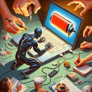 Spruchvon Lionel 💪 In einer Welt, in der jeder Tastendruck auf deinem Laptop ein kleines Abenteuer auslöst, liegt die wahre Stärke darin, auch in Momenten des Zweifelns die Energie zu finden, weiterzuschreiben. Wie ein Laptop seinen Akku auflädt, lade dein Herz mit Entschlossenheit auf. Denn während der Laptop nur virtuellen Kaffee braucht, um durch die Nacht zu arbeiten, brauchst du nichts weiter als deinen unerschütterlichen Glauben an die eigene Stärke. 💪