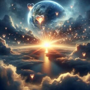 ✨ In der Weite der Liebe wächst Hoffnung, wie die ersten Sonnenstrahlen eines neuen Morgens, die den Horizont erleuchten. Die Gedanken schweben, getragen von der Zuversicht, dass jeder Herzschlag ein Versprechen in sich birgt: Vertrauen. So wie die Erde sich neigt zur Sonne, füllt der Funke der Hoffnung die Herzen mit Wärme und Licht. ✨