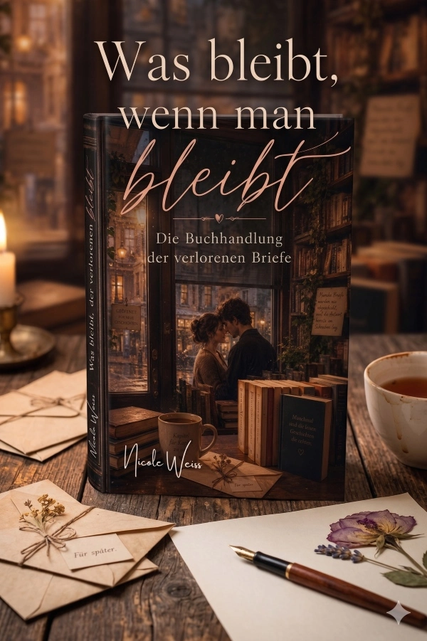 was-bleibt-wenn-man-bleibt-von-nicole-weiss Buchcover von „Was bleibt,wenn man bleibt“ von Nicole Weiss, Expertin für achtsames Dating und Bücher für Introvertierte